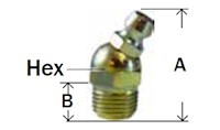 Grease Fitting 30 Deg Ball Check Diagram 1